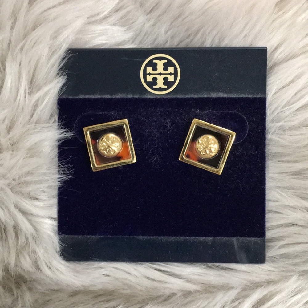 Tory Burch Gold Tortoise Earrings